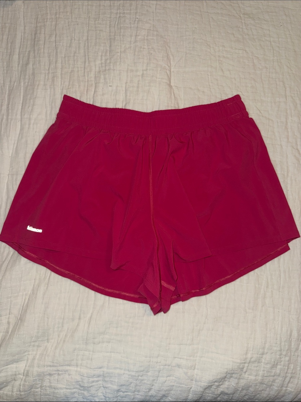lululemon athletica raspberry Pace crush shorts
